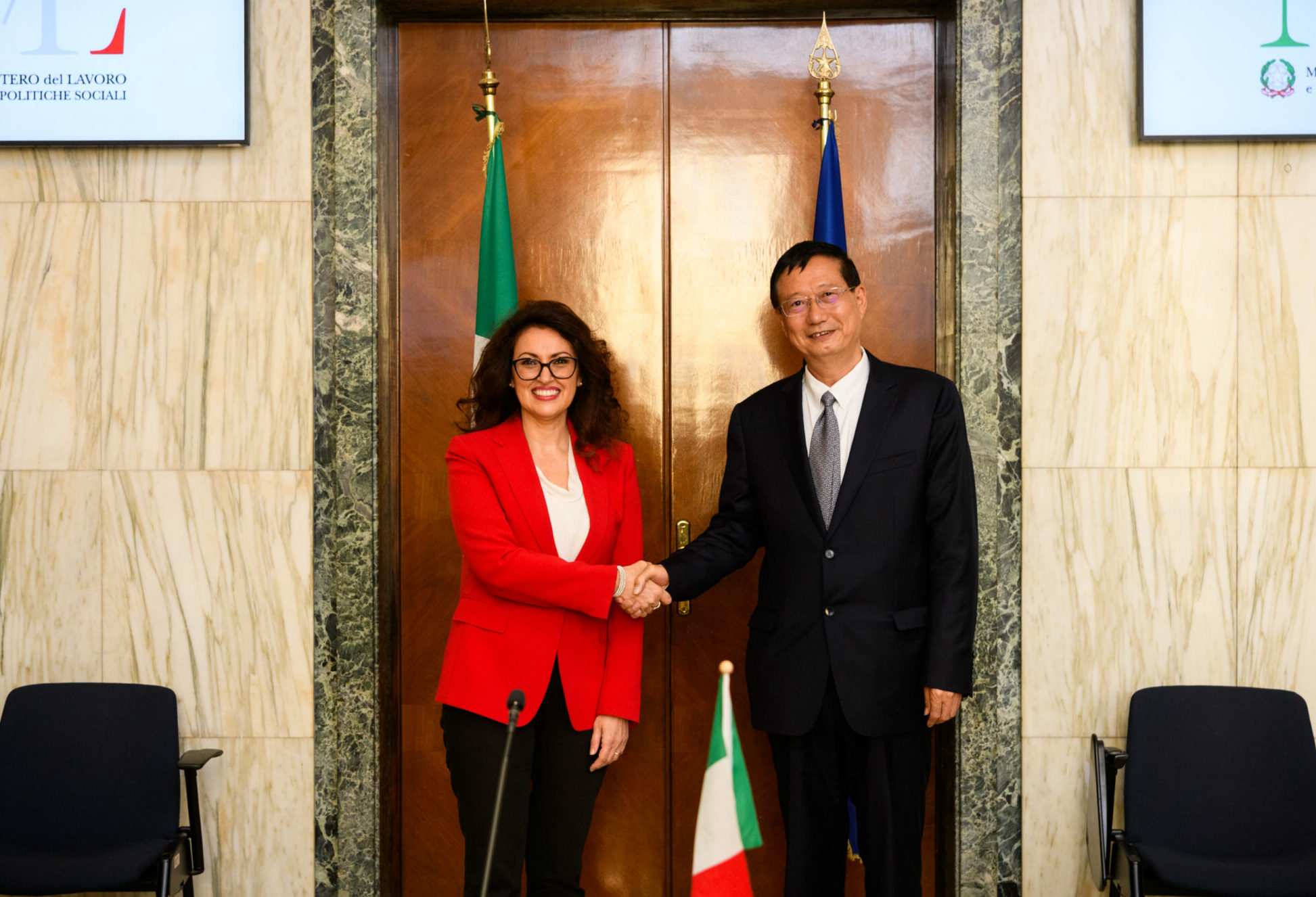 Lavoro, il Viceministro Bellucci incontra il Viceministro cinese per la gestione delle emergenze Song Yuanming